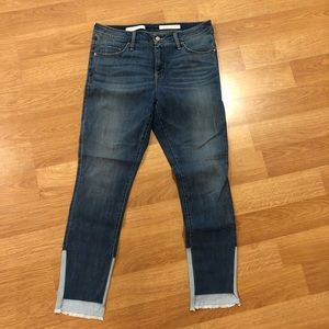 Asymmetrical hem jeans
